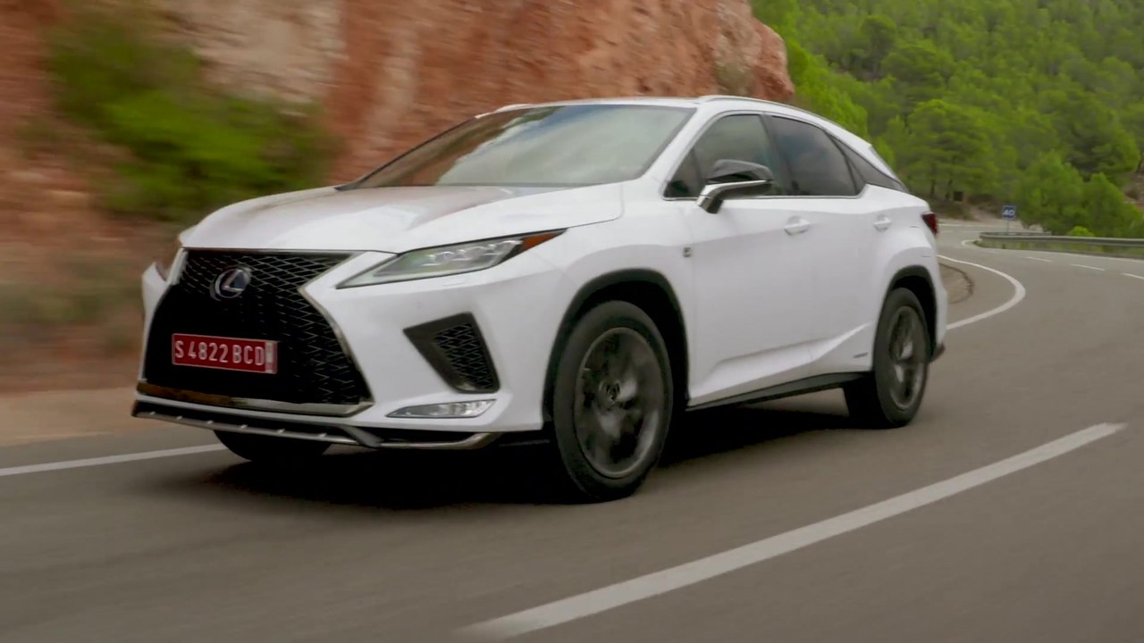 Lexus RX450h F Sport in White Driving Video