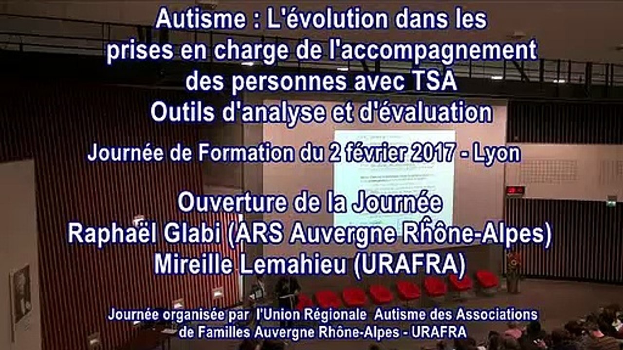 Ouverture de la journée de formation par Mireille Lemahieu (URAFRA) et Raphaël Glabi (ARS Auvergne Rhône-Alpes)