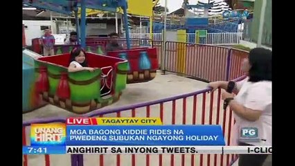 Unang Hirit: Bagong kiddie rides sa Tagaytay, binisita ng Kapuso Kids!