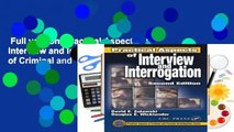 Full version  Practical Aspects of Interview and Interrogation (Practical Aspects of Criminal and