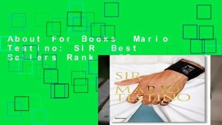 About For Books  Mario Testino: SIR  Best Sellers Rank : #2