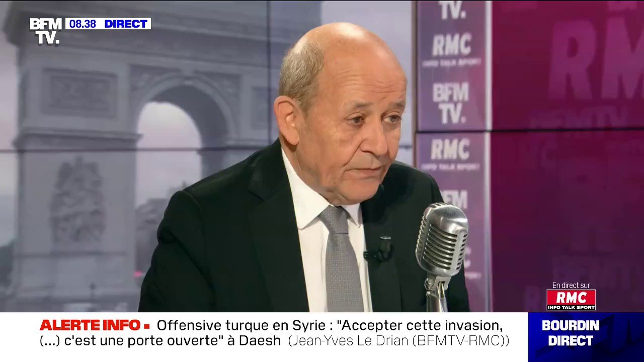 Jean-Yves Le Drian: "À l'heure actuelle", les camps dans lesquels sont prisonniers des jihadistes sont toujours tenus par les kurdes
