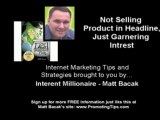 Matt Bacaks Internet Marketing Tips