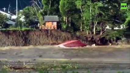 Aftermath of Typhoon Hagibis- Houses destroyed & dozens killed in Japan
