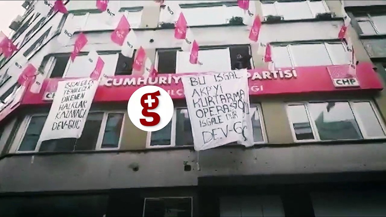 CHP binasında harekata karşı eylem