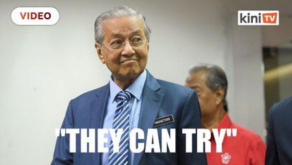 They can try, says Dr M on 'new government' plot