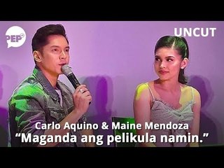 Maine Mendoza, Carlo Aquino nag-react sa comparison ng movie nila sa Hello Love Goodbye