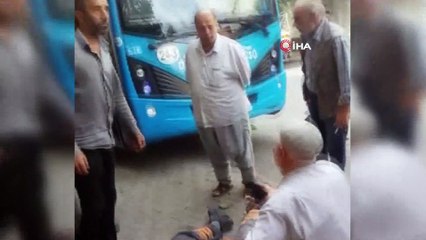Kontrolden çıkan halk otobüsü önce temizlik işçisine, ardından kaldırımda bekleyen kardeşlere çarptı: 3 yaralı