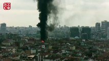 İstanbul’da yangın! Bina alev alev yanıyor