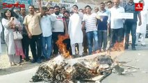 Panthers Party Staged Protest against Central Government over Sarore Toll Plaza Issue at Samba
