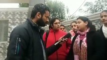 Women College students protest against Pro Pakistan slogans raised in Jammu