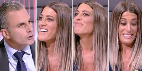 Brutal broncazo de Ortega Smith a la insolente independentista que tira de risitas mientras sus catabasunos quemaban la calle