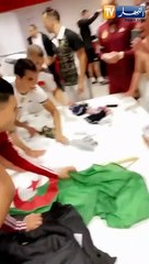 هكذا إحتفل الخضر داخل غرف تبديل الملابس بفوزهم أمام كولومبيا