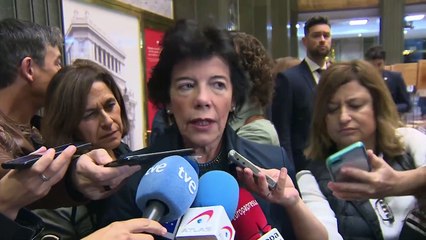 Celaá: "El Estado responderá con serenidad y firmeza a los altercados"