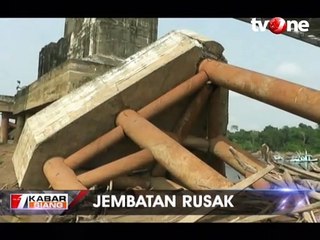Jembatan Rusak Tertabrak Tongkang Batubara