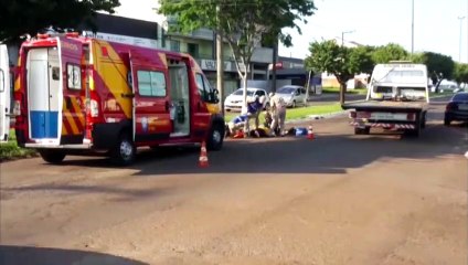 Gestante fica ferida em acidente na Avenida Rocha Pombo