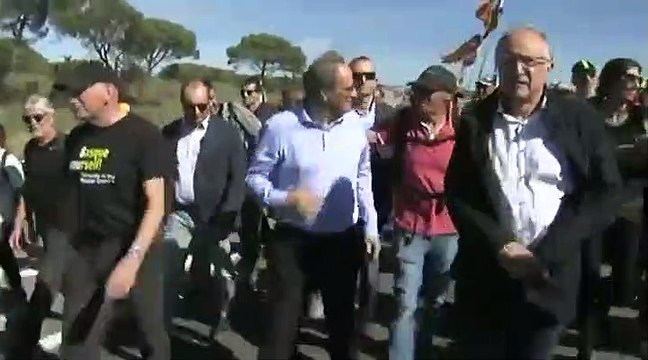 Quim Torra encabeza una de las marchas separatistas