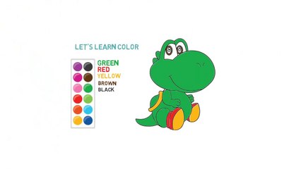 Dinosaur - draw and color - coloring pages - kids video