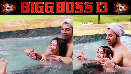 Bigg Boss 13: Paras Chhabra, Shehnaz Gill, Mahira Sharma make fun in swimming pool | FilmiBeat