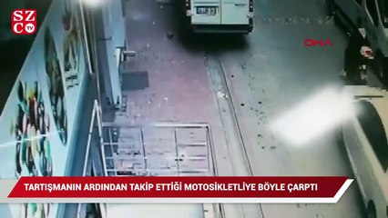 Önce takip etti sonra arkadan çarpıp kaçtı
