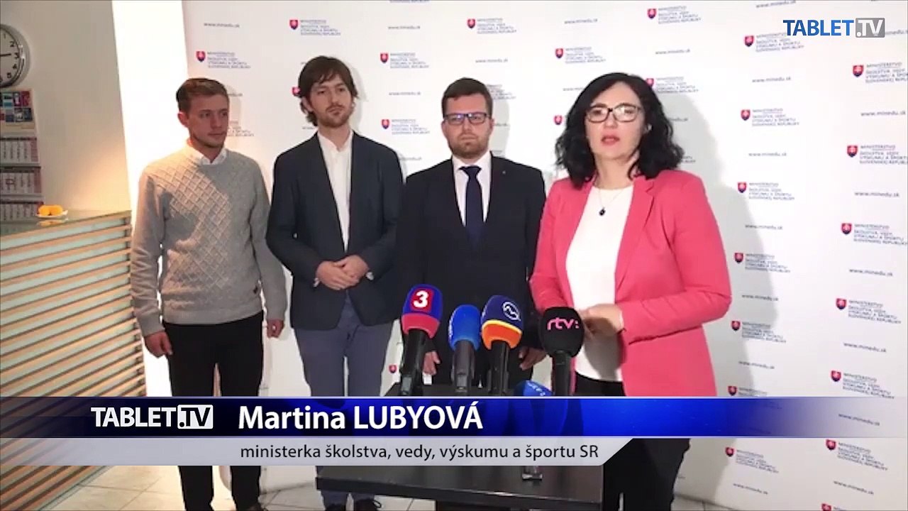 ZÁZNAM: Brífing ministerky školstva, vedy, výskumu a športu SR Martiny Lubyovej