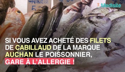 Rappel de filets de cabillaud pour cause d'allergène