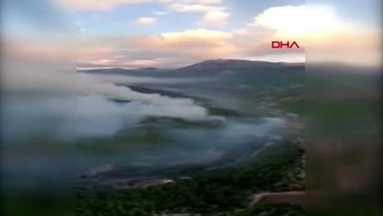 Mersin anamur'da yıldırım düşmesiyle çıkan orman yangınlarına müdahale-2
