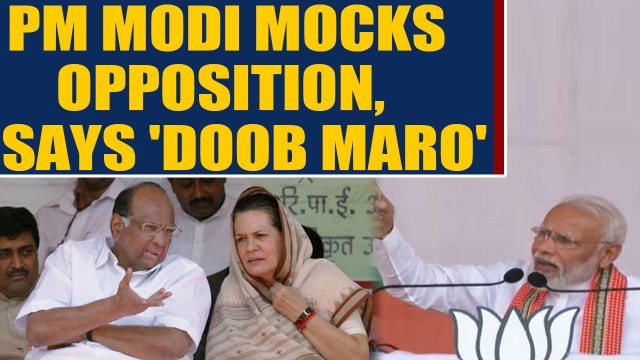 PM Modi Insults opposition asks them to die by drowning on Article 370