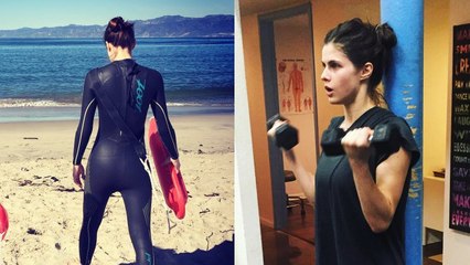 Alexandra Daddario gym workout - hot