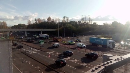 Collision on approach to the Tyne Tunnel