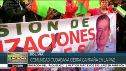 Bolivia: partido Comunidad Ciudadana cierra campaña en La Paz