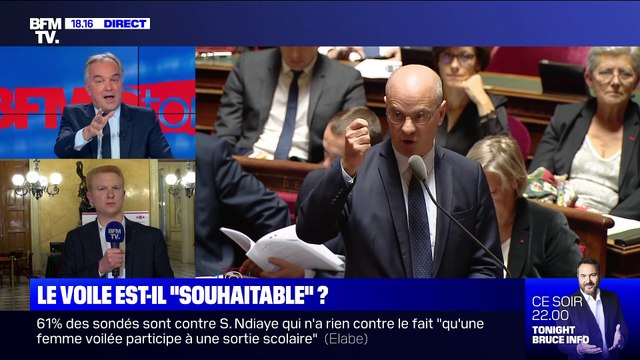 Adrien Quatennens: une femme qui porte un voile est dans son droit d'accompagner les élèves, dès l'instant où il n'y a pas de comportement de prosélytisme