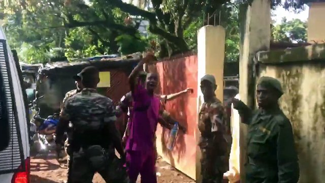 L'arrivée des responsables du FNDC au tribunal de Dixinn à Conakry