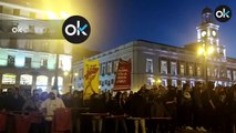 Manifestación independentista en la Puerta del Sol de Madrid