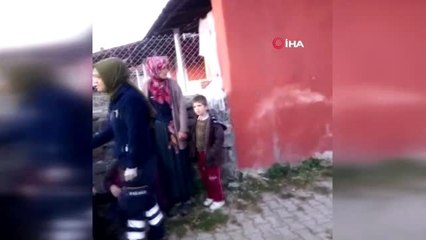 Çerkeş'te çıkan yangında iki ev alev alev yanarak böyle küle döndü
