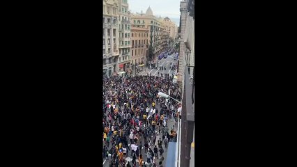 Cargas policiales en Via Laietana