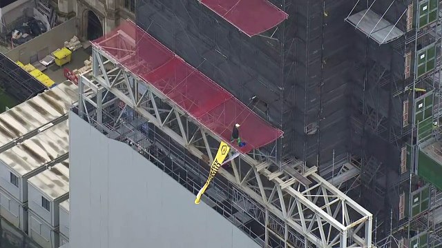 Climate protester scales Big Ben