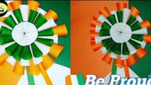 How to make Indian Tricolor Flag Badge with paper ||DIY ||