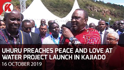 Uhuru Preaches Unity And Love During Launch of Kimuku Water Project
