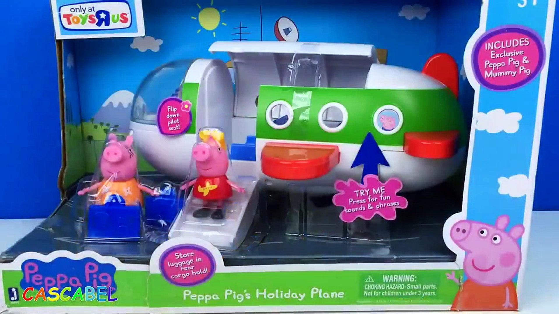 peppa pig en el avión