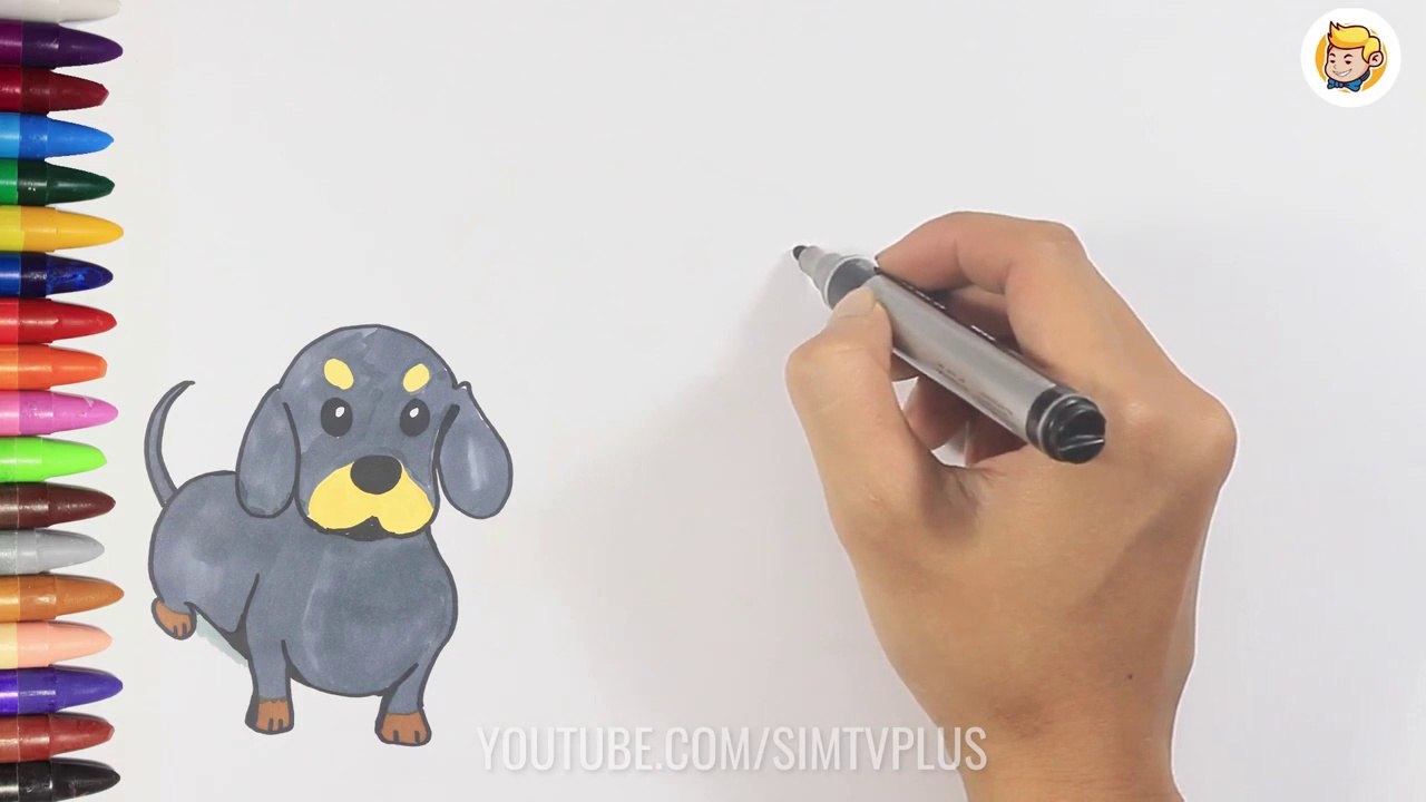 How to draw a dachshund dog Step by step