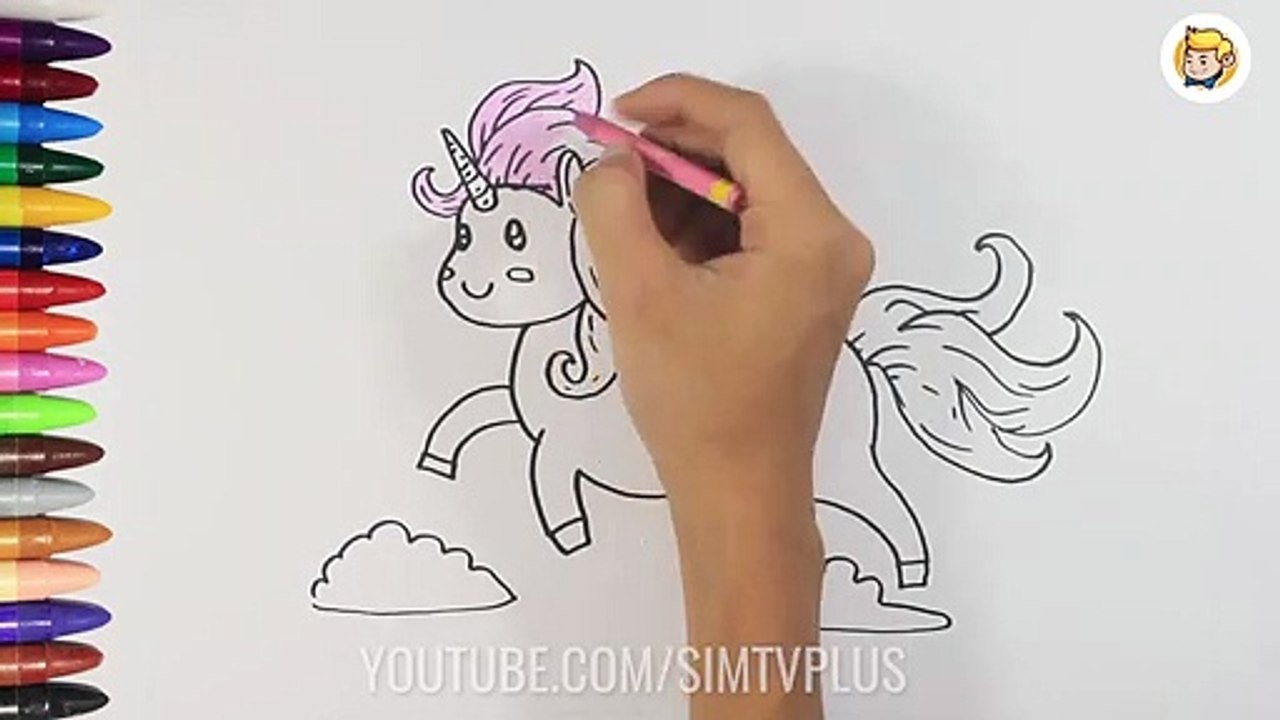 How to draw a chubby unicorn easy, funny for art