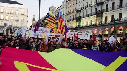 Hundreds gather in support of Catalan independence in Madrid