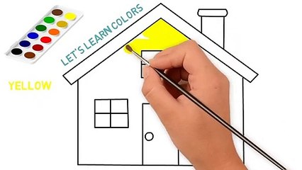 House - draw and color - coloring pages - kids video