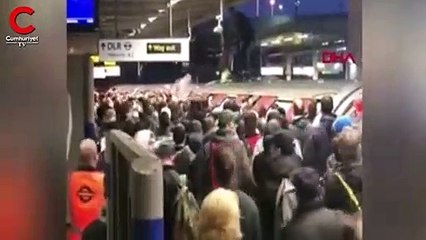 Londra'da trenin üzerine çıkan iklim değişikliği eylemcisini yolcular darp etti