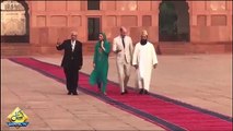 Royal Couple Prince William and Kate Middleton arrive at Badshahi Mosque, Lahore