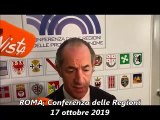 Zaia a Roma alla Conferenza delle Regioni (17.10.19)