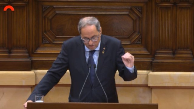 Torra comparece en el Parlament por la sentencia del 'procés'