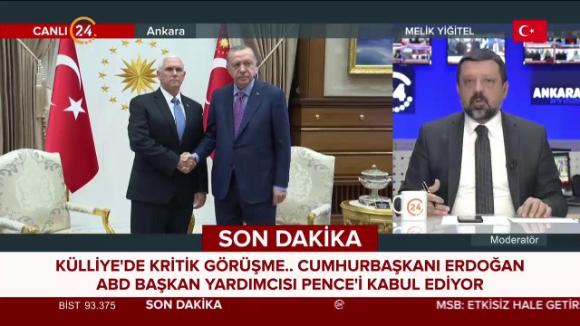 Başkan Erdoğan, ABD Başkan Yardımcısı Pence'i kabul ediyor