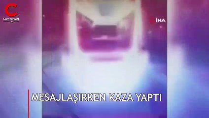 Vatman, mesajlaşırken kaza yaptı